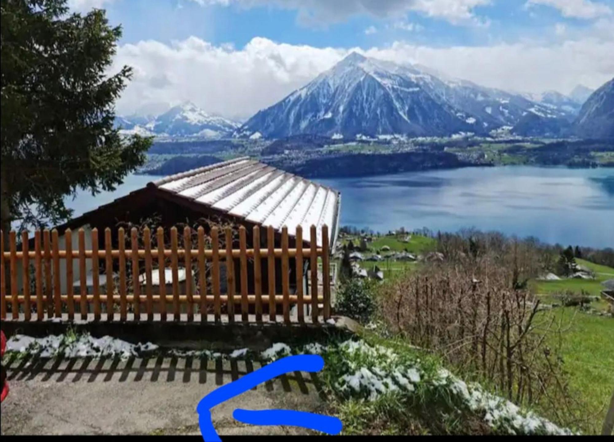 Chalet With View Of The Mountains And The Thun Lake ซิกริซวิล ภายนอก รูปภาพ