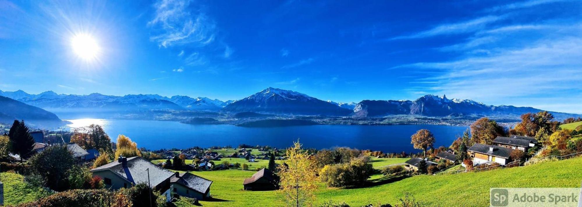 Chalet With View Of The Mountains And The Thun Lake ซิกริซวิล ภายนอก รูปภาพ