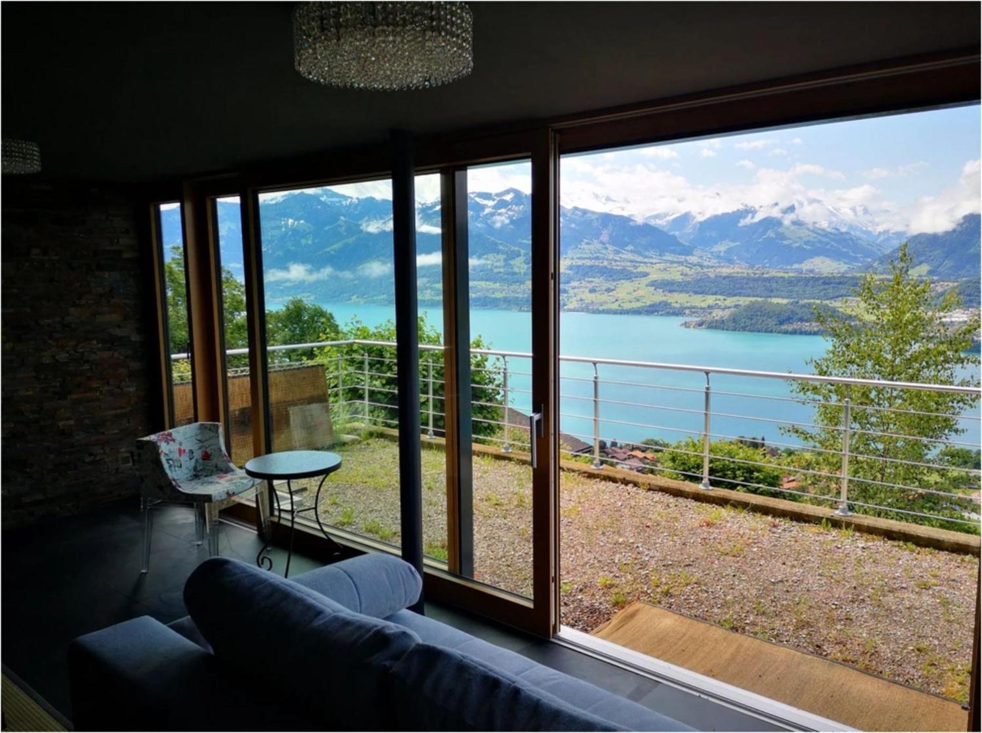 Chalet With View Of The Mountains And The Thun Lake ซิกริซวิล ภายนอก รูปภาพ