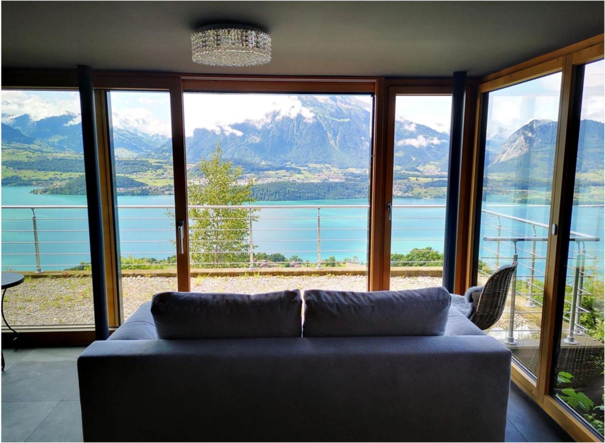 Chalet With View Of The Mountains And The Thun Lake ซิกริซวิล ภายนอก รูปภาพ